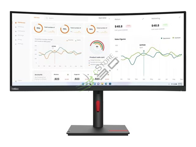 Monitor Lenovo ThinkVision T34w-30  with MC60 34